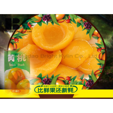 Canned Yellow Peach Fruit Flavour Is Dye-in-The-Wood